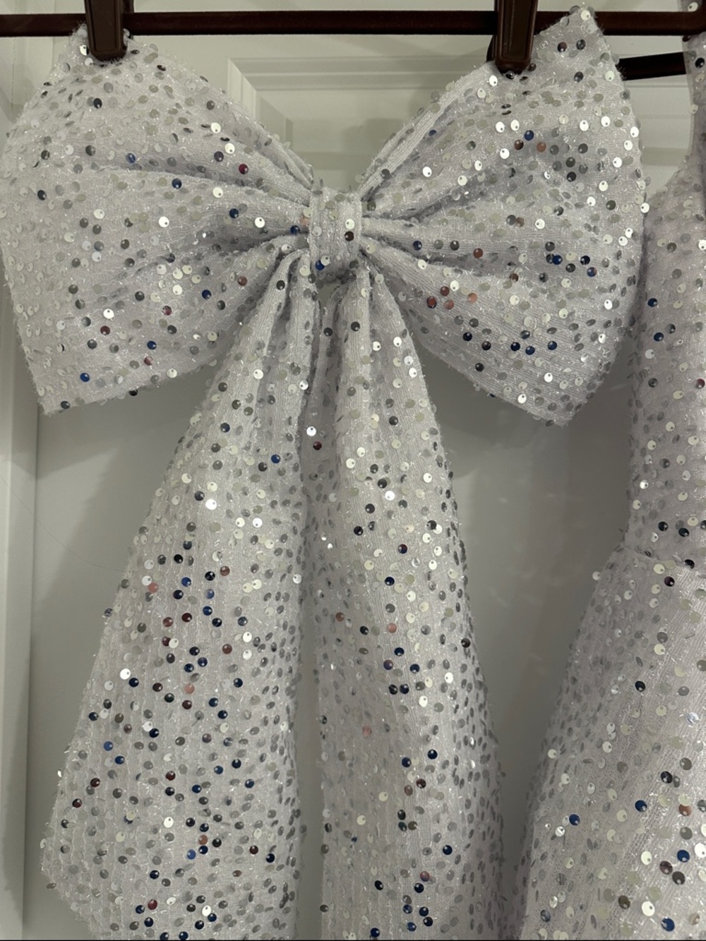 Sequin Party Dress with Oversized Bow - Picture 8 of 11